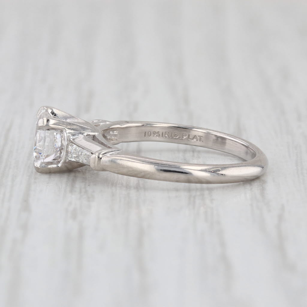 1.25ctw Lab Grown Diamond Engagement Ring Platinum Vintage Band New Diamond IGI