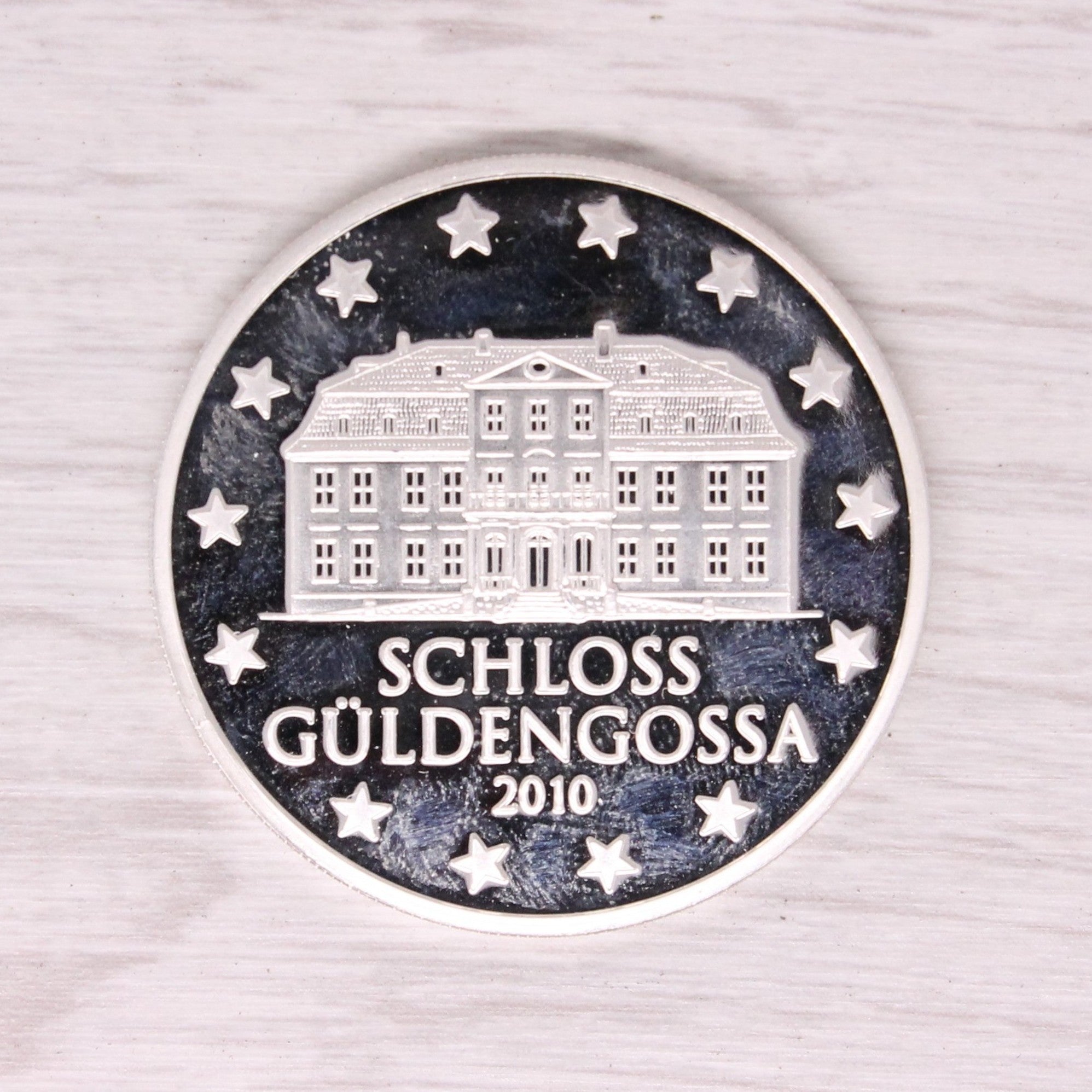 2010 1oz Geiger Schloss Guldengossa .999 Fine Silver Bullion Round Rare