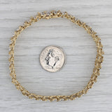Gray 1.20ctw Diamond Tennis Bracelet 14k Yellow Gold 7.25" 9.2mm