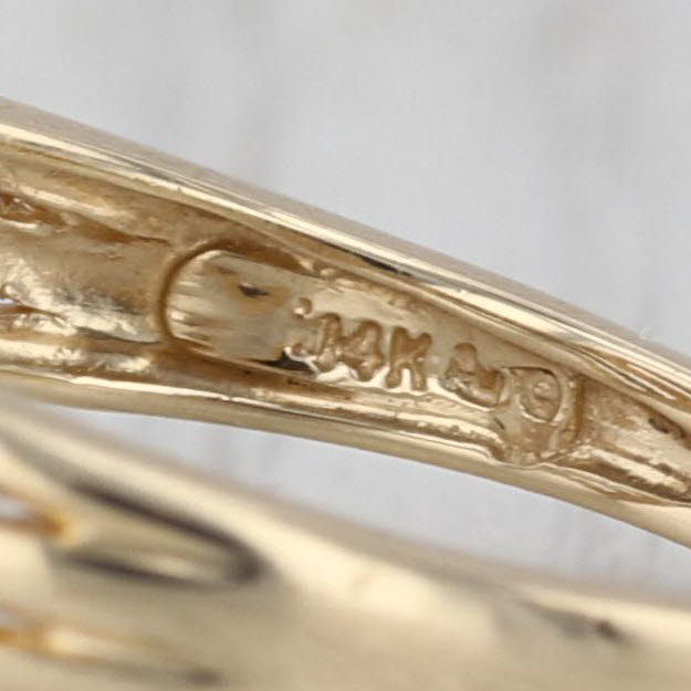 0.63ctw Champagne White Diamond Bypass Ring 14k Yellow Gold Size 7