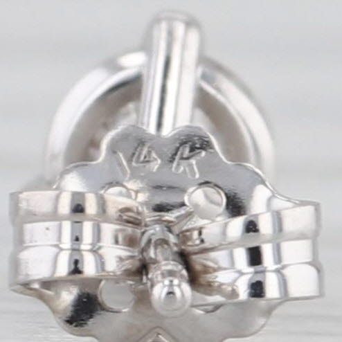 New 0.66ctw Round Diamond Solitaire Stud Earrings 14k White Gold Studs