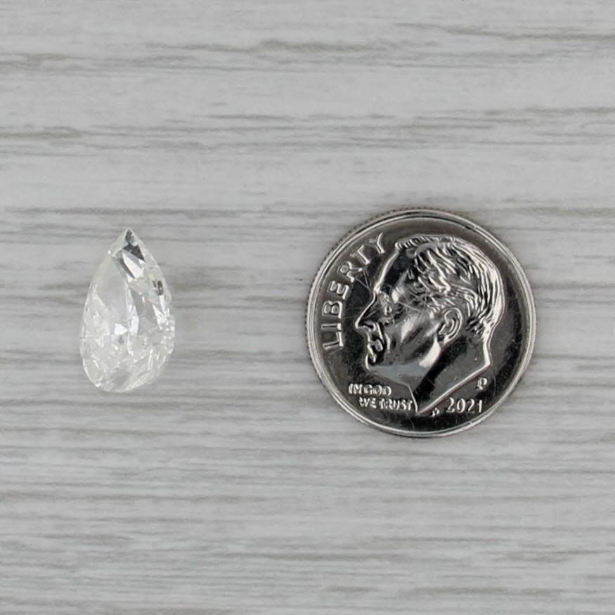 GIA Graded Loose 4.09ct Pear Diamond Solitaire J I2 for Setting