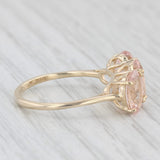 3.40ctw Pink Morganite 3-Stone Ring 14k Yellow Gold Size 7.25 Cocktail