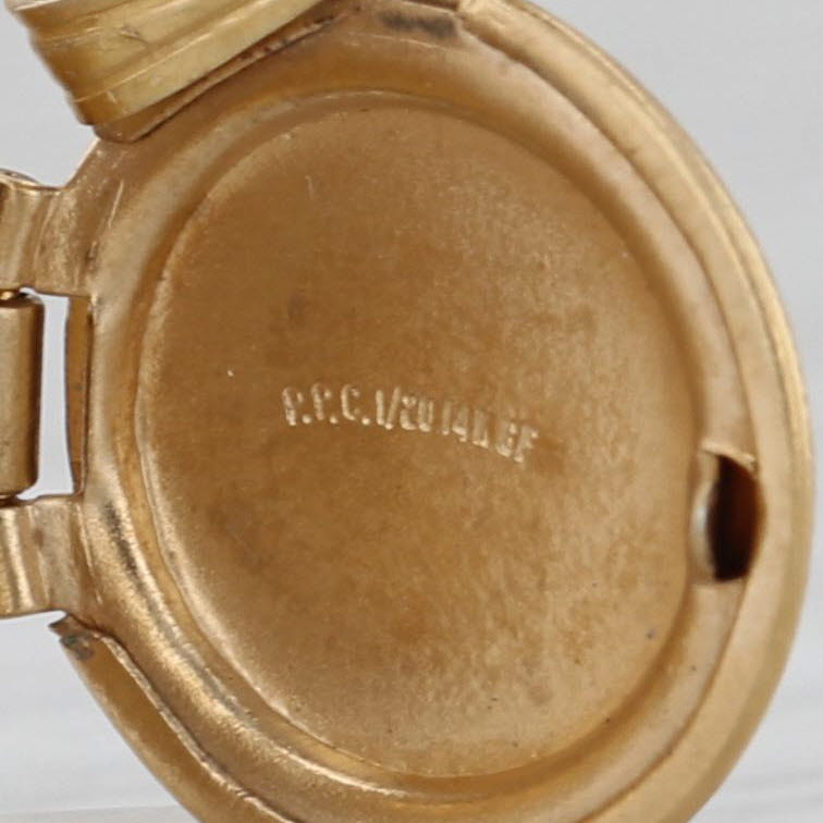 Vintage Engraved Flower Locket Pendant 14k Gold Filled Small Drop Charm