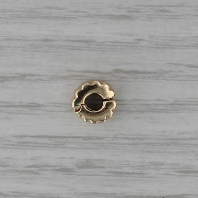 Authentic Pandora 750256 Beveled Clip Lock Charm 14k Gold 585 ALE