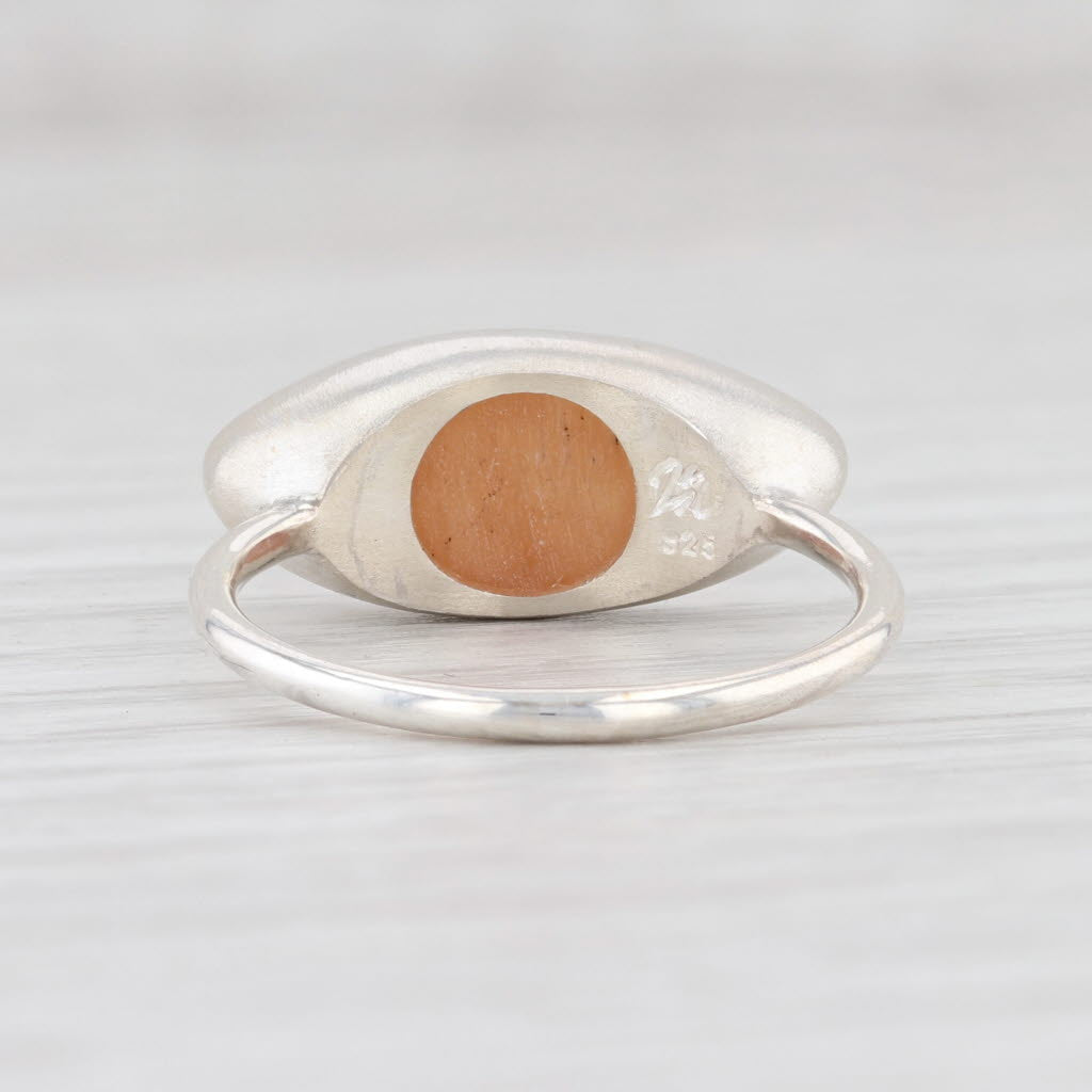 New Nina Nguyen Ring Bronze Sand Druzy Quartz Sterling Silver Size 7.25