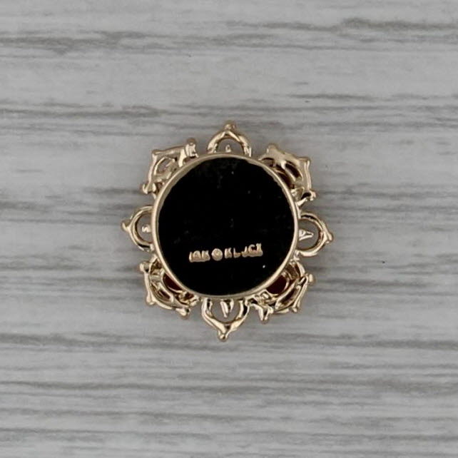 Richard Klein 0.78ctw Citrine Garnet Flower Slide Bracelet Charm 14k Yellow Gold