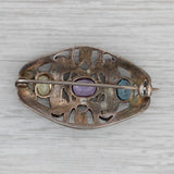 Amethyst Lab Created Spinel Sapphire Brooch Sterling Silver Statement Pin