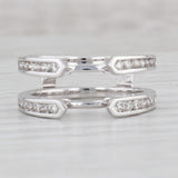 Light Gray 0.40ctw Diamond Ring Jacket Guard 14k White Gold Size 4.5 Wedding Band