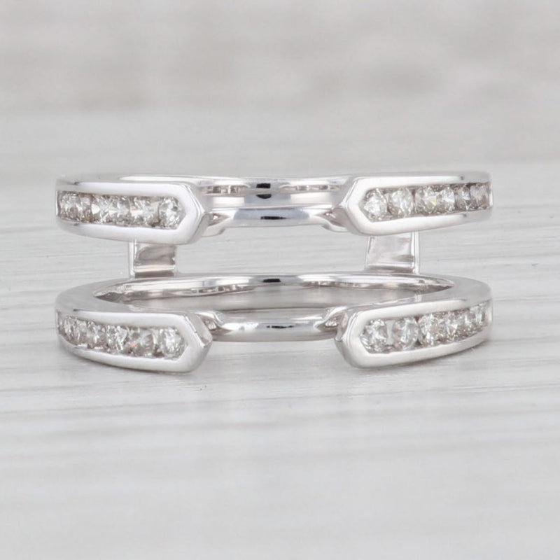 Light Gray 0.40ctw Diamond Ring Jacket Guard 14k White Gold Size 4.5 Wedding Band