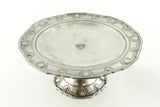 Beige Vintage c.1912 Tiffany & Co Sterling Silver Compote Round Stand Shell Thread