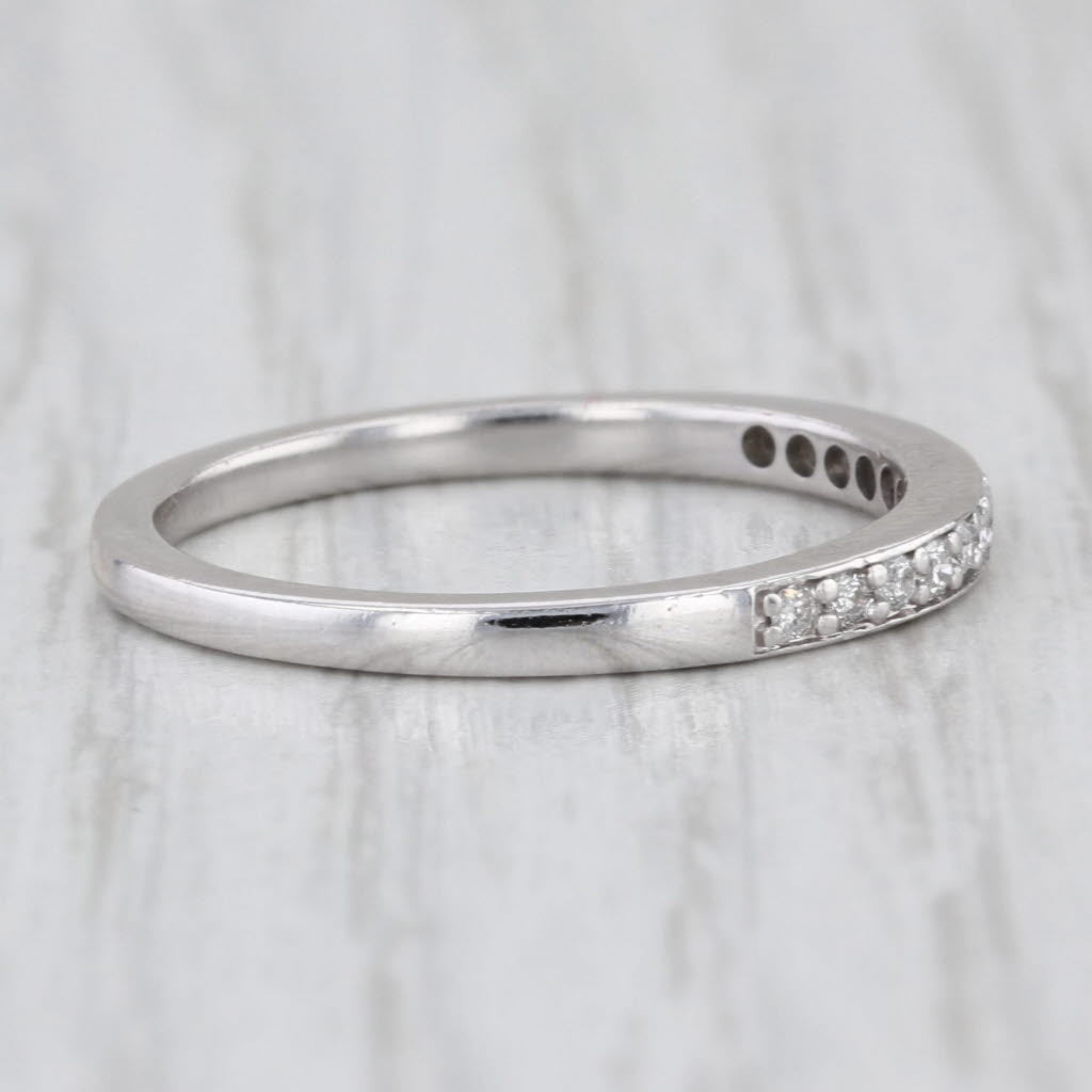 Diamond Wedding Ring 10k White Gold Size 6.75 Stackable Band