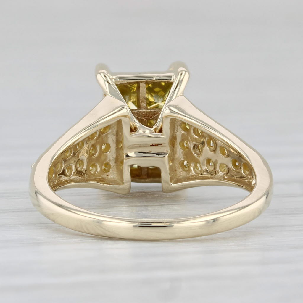 Light Gray 0.70ctw Yellow Diamond Ring 10k Yellow Gold Size 5.25