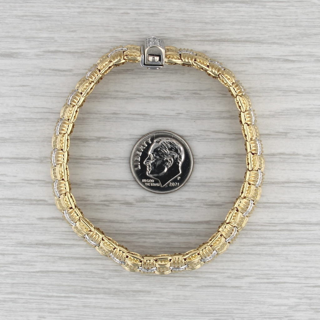 Roberto Coin 1.21ctw Diamond Basketweat Appassionata Bracelet 18k Gold