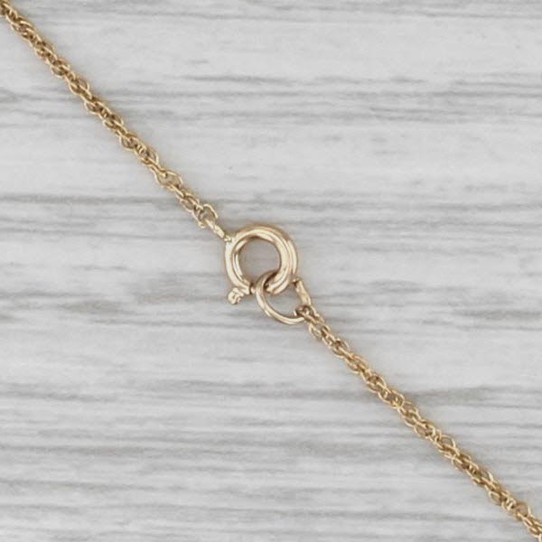18" 1.1mm Rope Chain Necklace 18k Yellow Gold