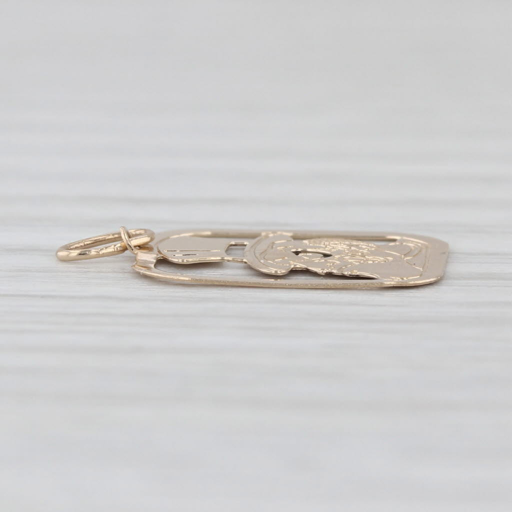 Wake Forest University Demon Deacons Mascot Charm 14k Yellow Gold Small Pendant