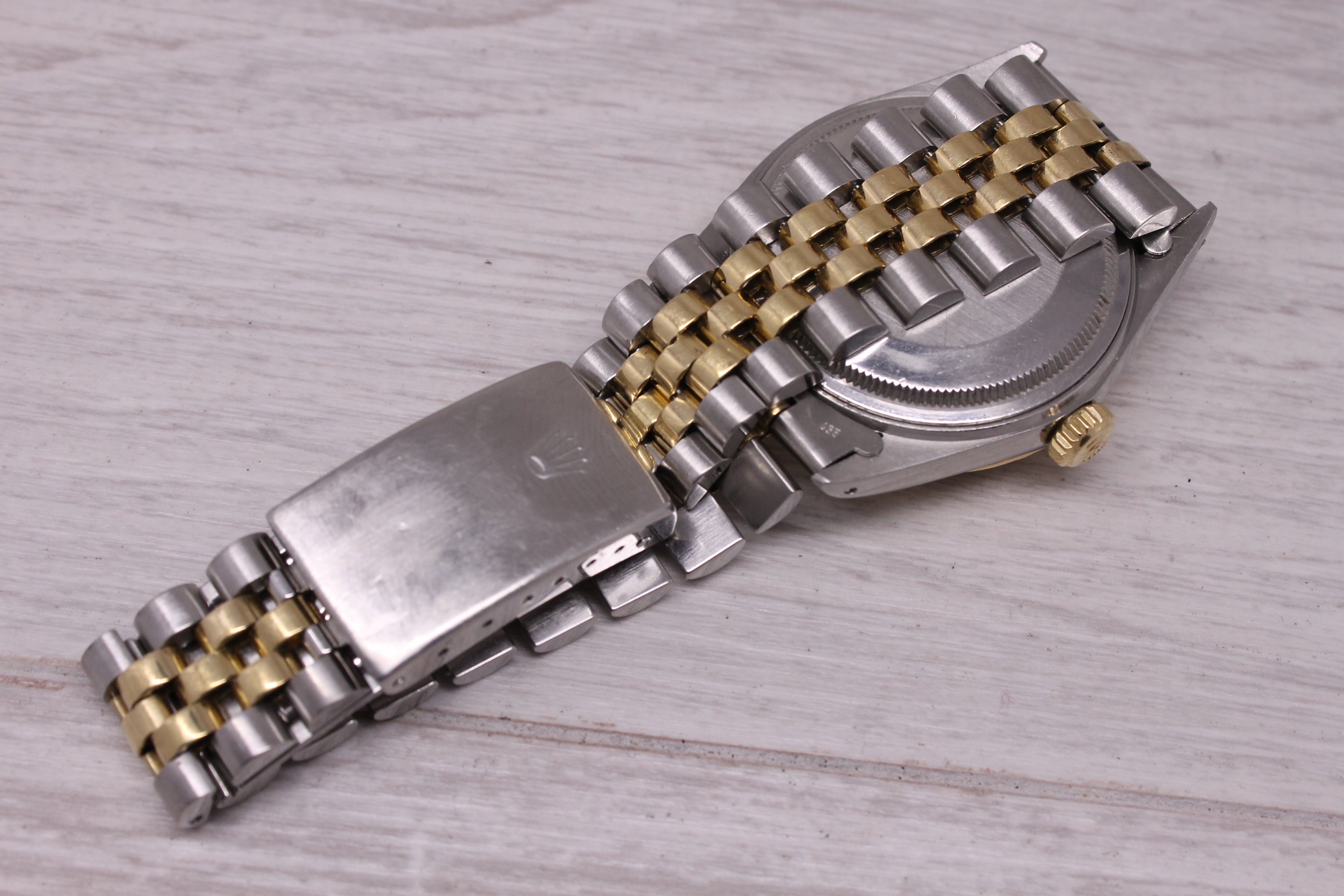 Vintage 1987 Rolex Datejust 16013 Mens 18k Steel Automatic Watch Jubilee Lemon