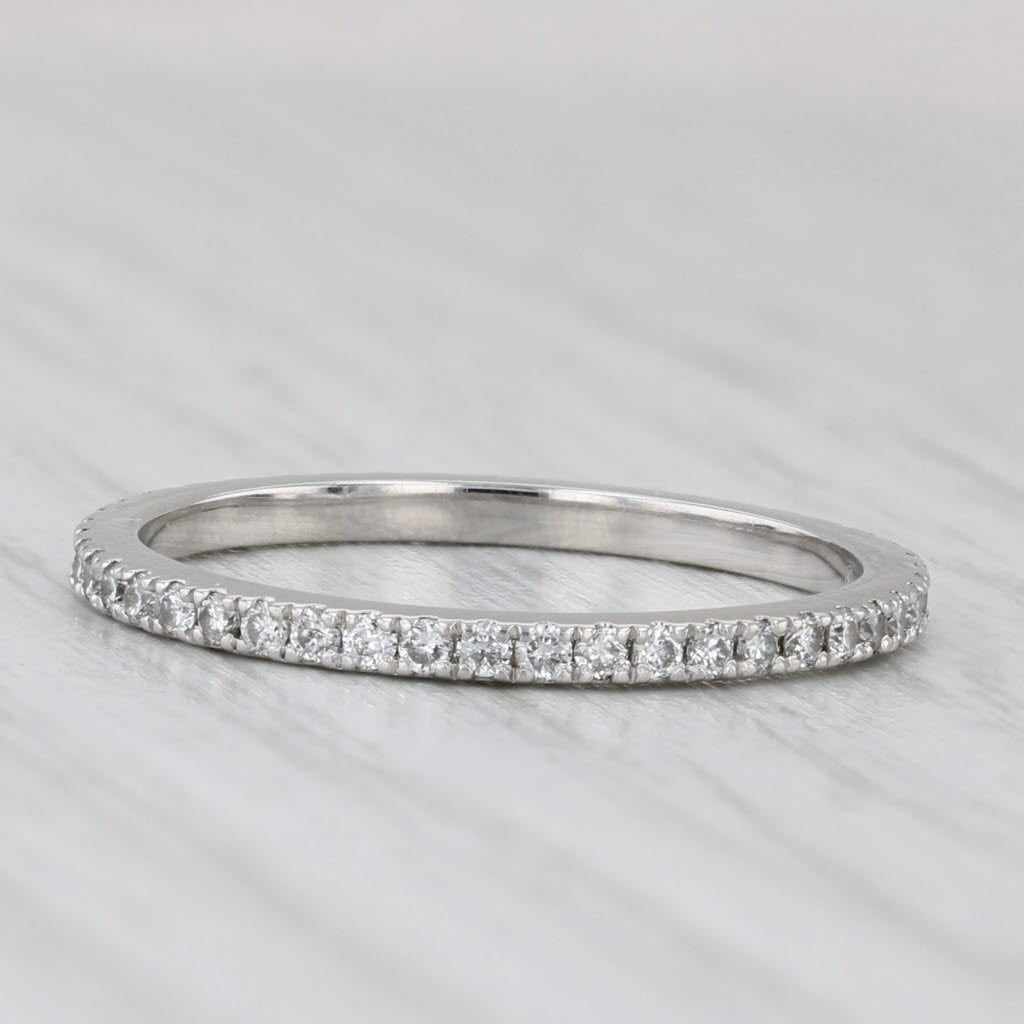 Light Gray 0.42ctw Diamond Eternity Ring 14k White Gold Size 7.25 Stackable Wedding Band