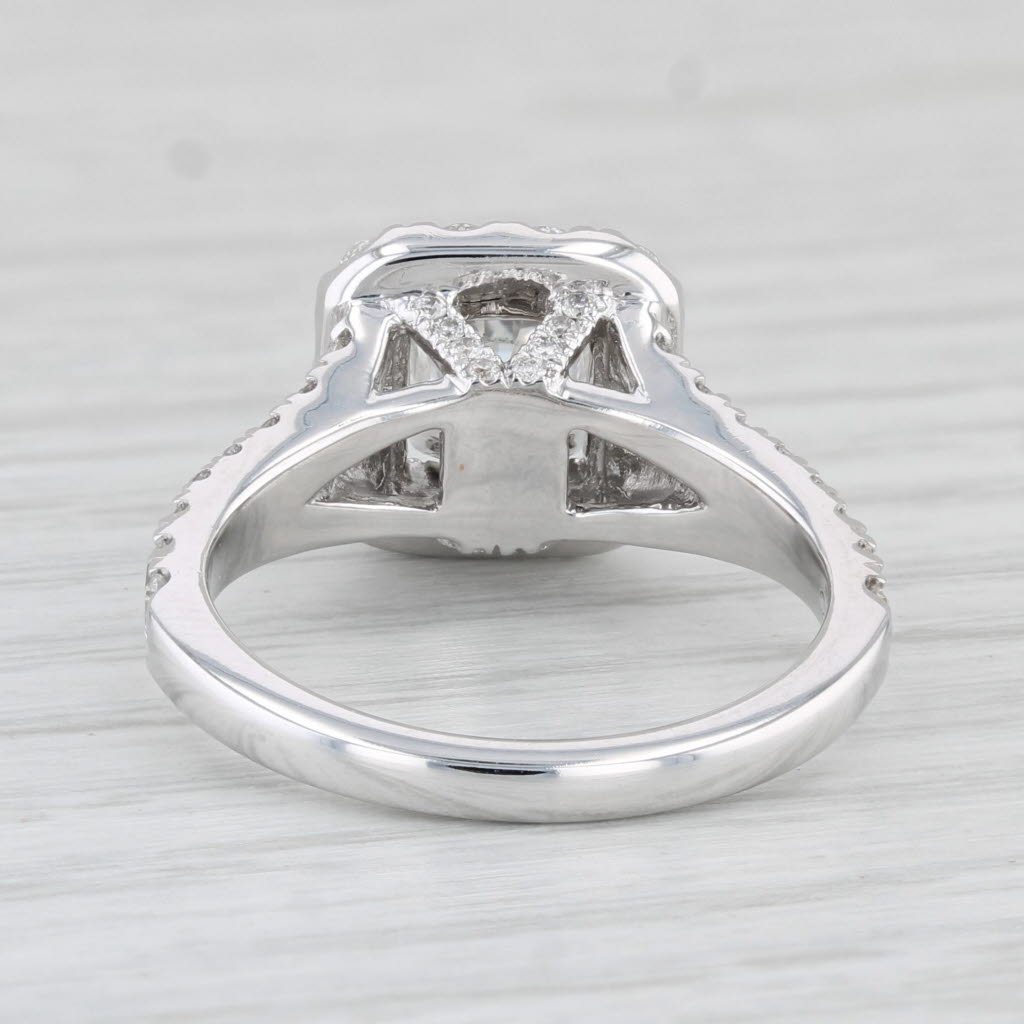 Light Gray Neil Lane 2.30ctw Princess Diamond Halo Engagement Ring 14k White Gold Size 6.75