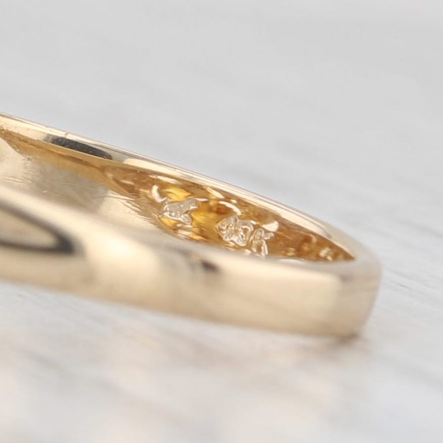 Light Gray Landstrom's Black Hills Gold Floral Leaf Ring 10k Yellow Rose Green Gold Sz 8.5