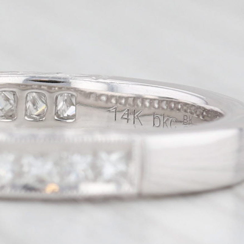 Light Gray New Beverley K 0.65ctw Diamond Wedding Band 14k White Gold Stackable Ring