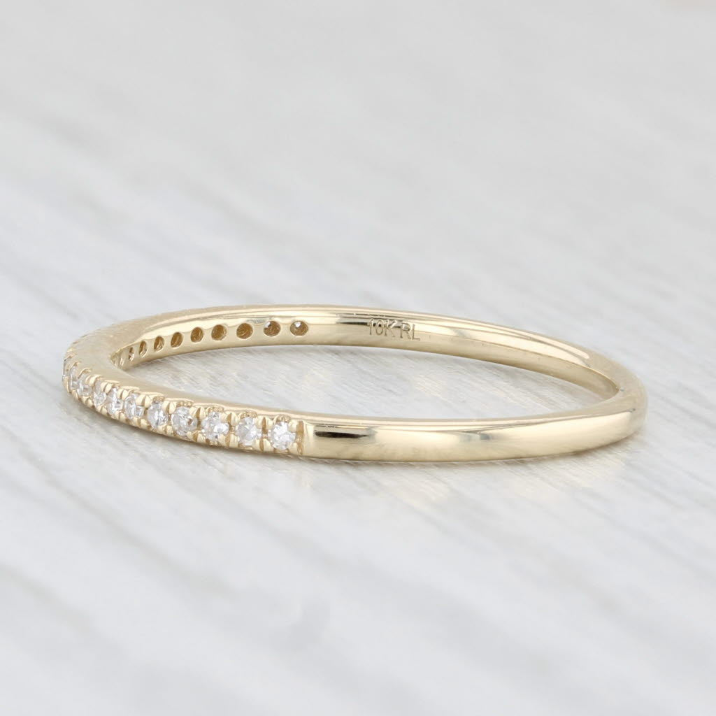 Light Gray 0.10ctw Diamond Stackable Wedding Band Size 7 10k Yellow Gold Ring