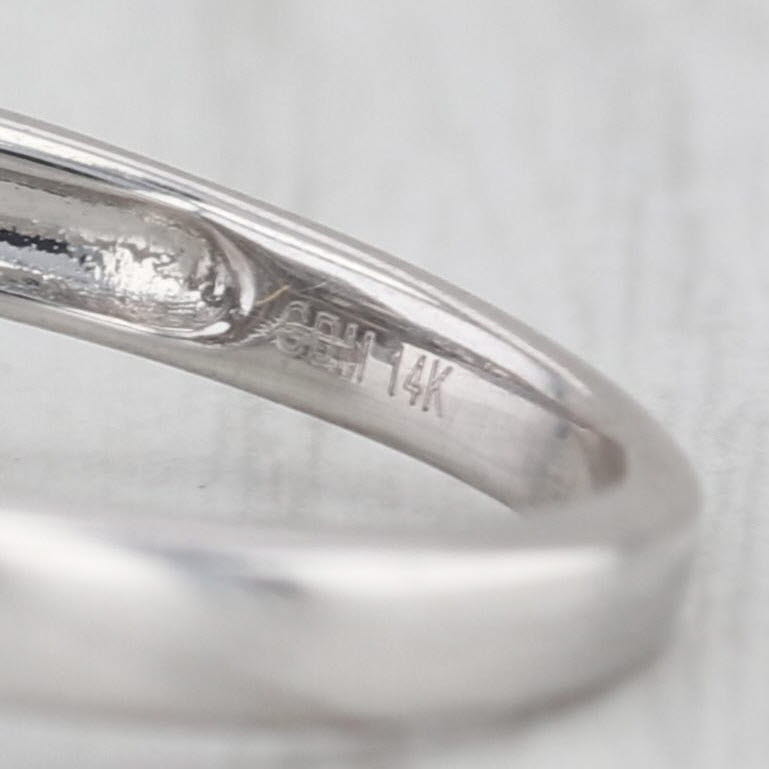 1ctw Pear Halo Engagement Ring 14k White Gold Size 8 Cathedral Band