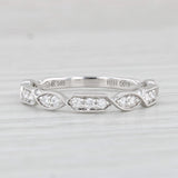 New 0.20ctw Diamond Ring 14k White Gold Size 6.5 Band Wedding Stackable
