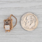 Phi Delta Theta Fraternity Badge 14k Gold Diamond Antique Pin