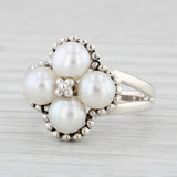 Honora Cultured Pearl Cluster Ring Sterling Silver Size 6