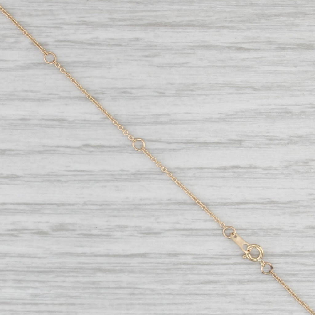 New IGI 0.52ct Lab Grown Diamond Solitaire Pendant Necklace 10k Yellow Gold