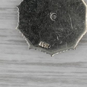 Masonic Pendant 10k White Gold Small Square Compass Blue Lodge Charm