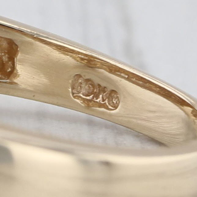 0.49ctw Diamond Scalloped Croissant Ring 10k Yellow Gold Size 9