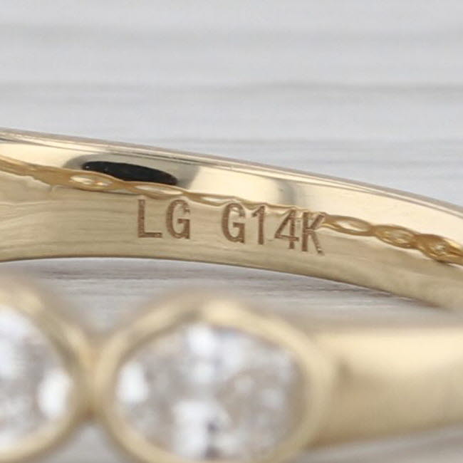 New 1.033ctw Lab Created Diamond Ring 14k Gold Size 6 Stackable Wedding Band