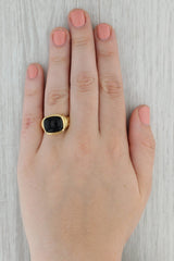 Dark Gray David Yurman Onyx Noblesse Cable Ring 18k Yellow Gold Size 9.25 with Box