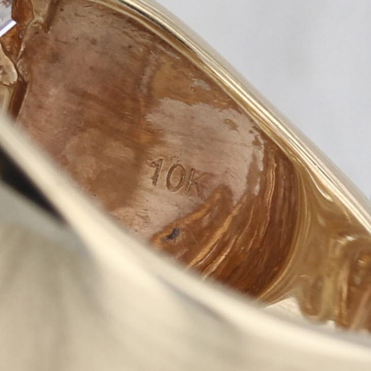 1.23ctw Diamond Crosshatch Woven Ring 10k Yellow Gold Size 10 Cocktail