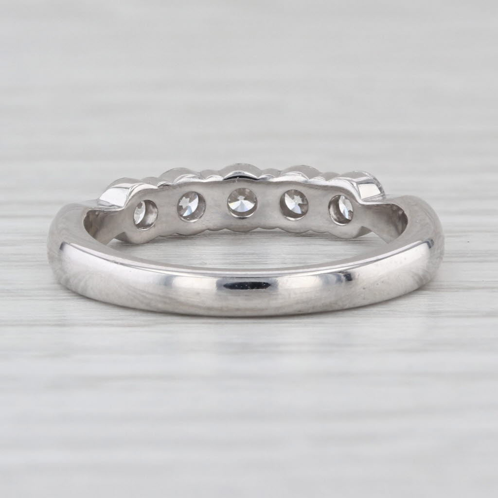 Hearts on Fire 0.68ctw Diamond Wedding Band 18k White Gold Size 6.5 Anniversary