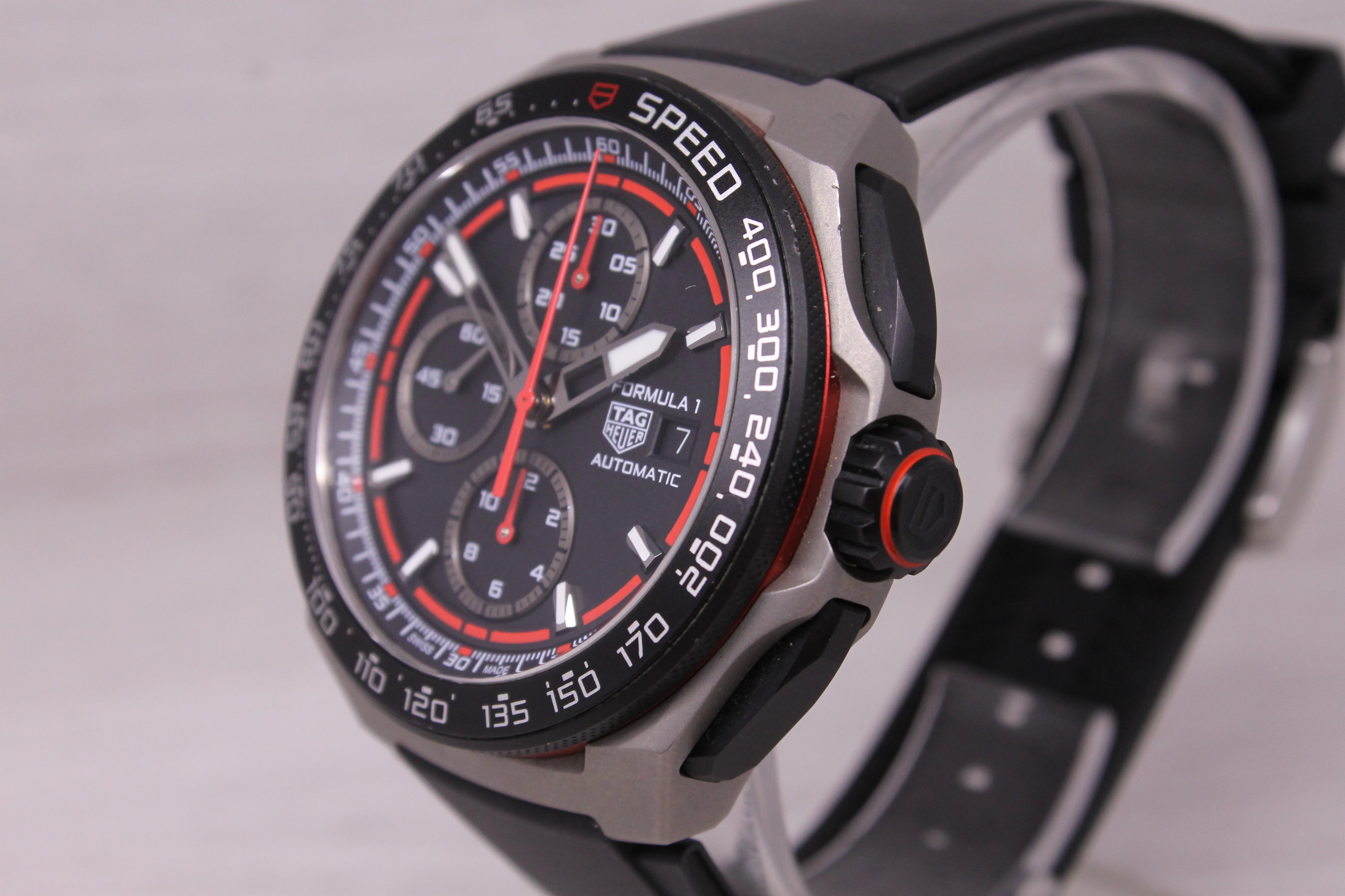 Tag Heuer Formula 1 Titanium 44mm Automatic Chronograph Watch Box Card CBZ2082