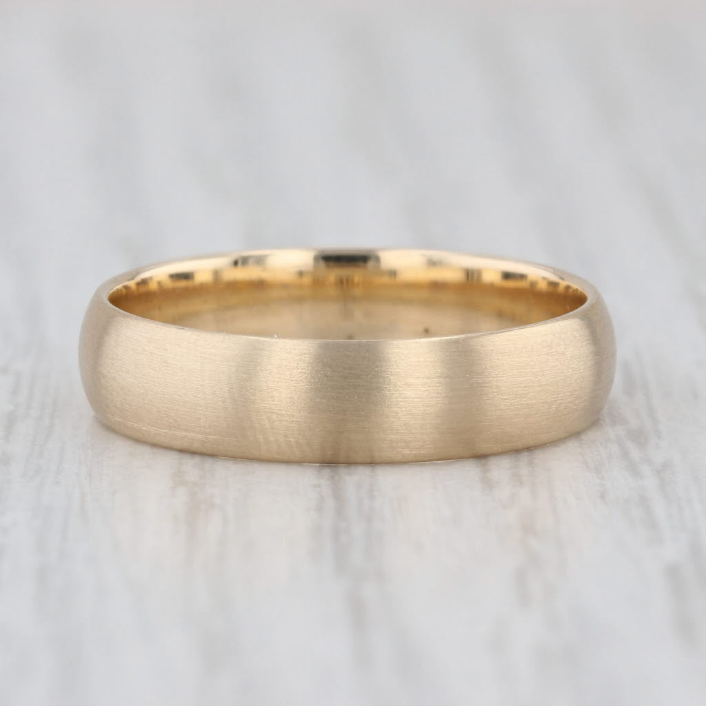 New Brushed Gold Wedding Band 10k Yellow Gold Size 8 Ring Stackable