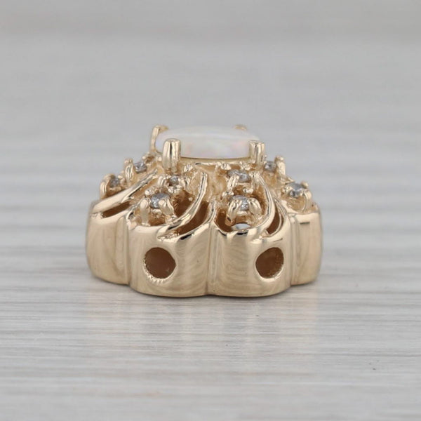 Opal Diamond Slide Bracelet Charm 14k Yellow Gold Vintage Richard Klein