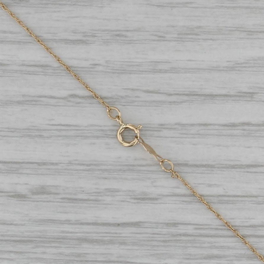 0.65ctw Aquamarine Diamond Pendant Necklace 14k Yellow Gold 18" Rope Chain