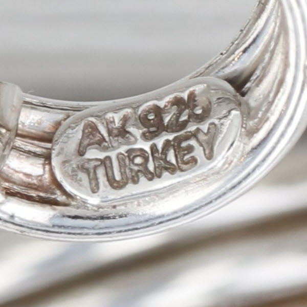 Tapering Cable Chain Statement Necklace Sterling Silver 17.5" Linked Rings