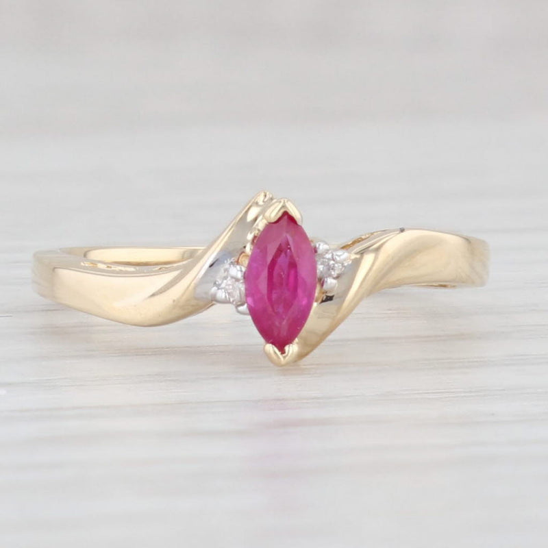 Marquise ruby and diamond on sale ring