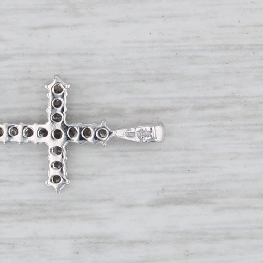 0.20ctw Diamond Cross 14k White Gold Small Drop
