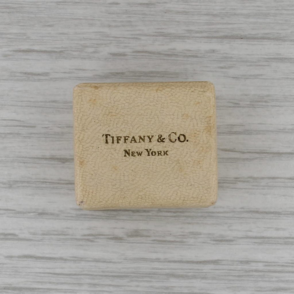 1935 Vintage Tiffany US Navel Academy Ring w/ Box 0.85ct Diamond USNA Size 7.5