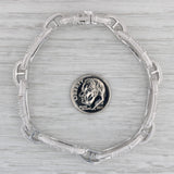 0.92ctw Cubic Zirconia Oval Chain Bracelet Sterling Silver 7" 12mm
