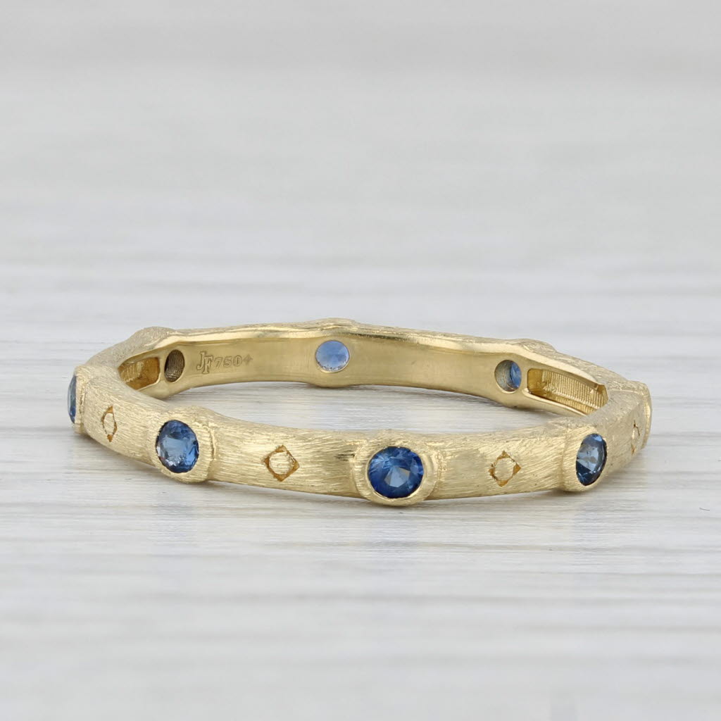 Light Gray 0.32ctw Blue Sapphire Jude Frances Ring Provence Gemstone Stacker Band Size 6.5