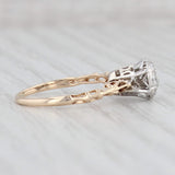 Light Gray Antique 0.26ctw VS2 Diamond Engagement Ring 14k Yellow White Gold Size 5