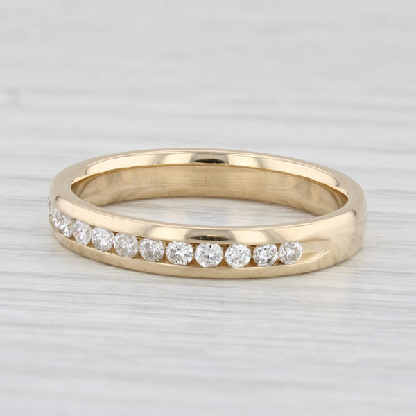 0.24ctw Diamond Wedding Band 14k Yellow Gold Size 7 Stackable Ring