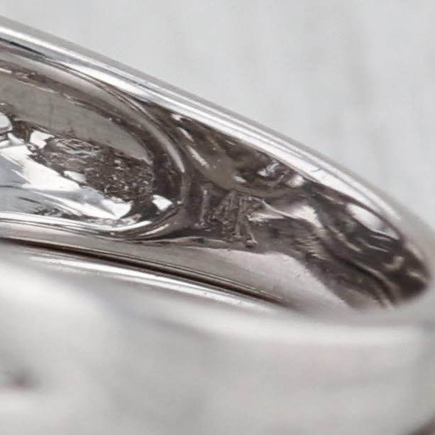 1.28ctw Round Diamond Halo Engagement Ring Wedding Band Set 14k Gold Size 7